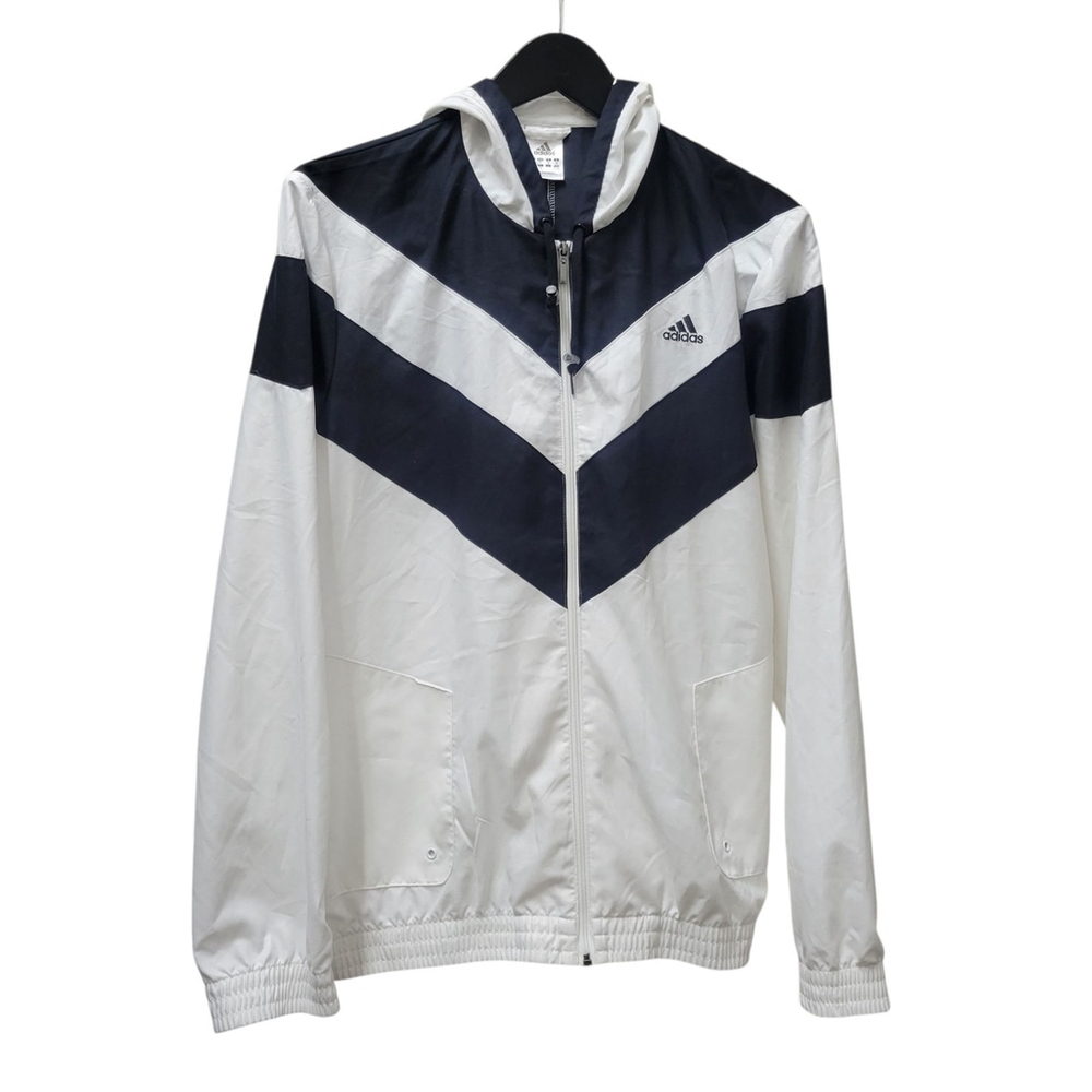 Adidas Men's Colorblock Full-Zip Hoodie Windbreaker Size XL Excellent Condition